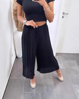 Pantalon décontracté taille haute