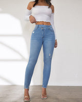 Jean stretch taille haute
