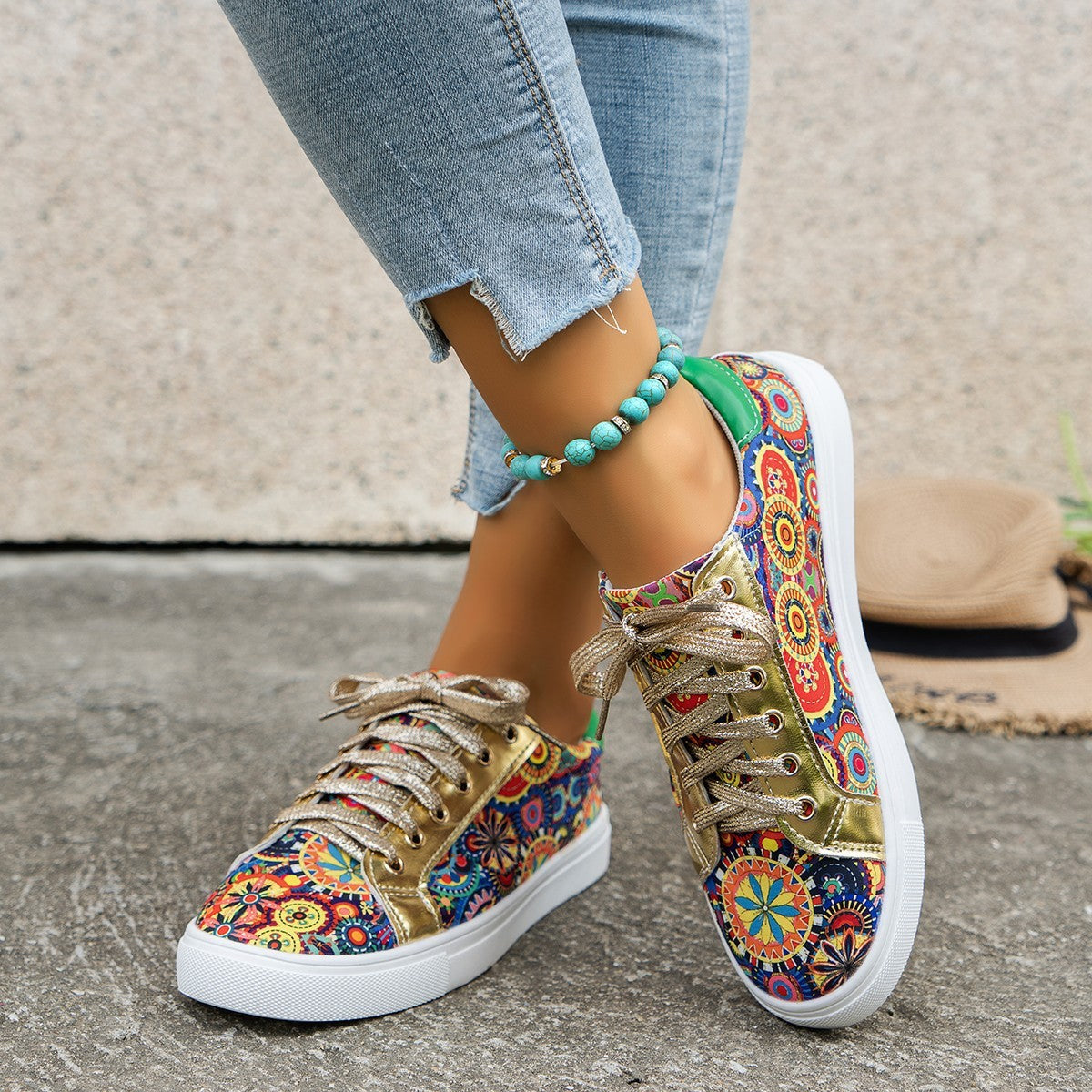 Chaussures en toile imprimée