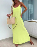 Robe à bretelles larges