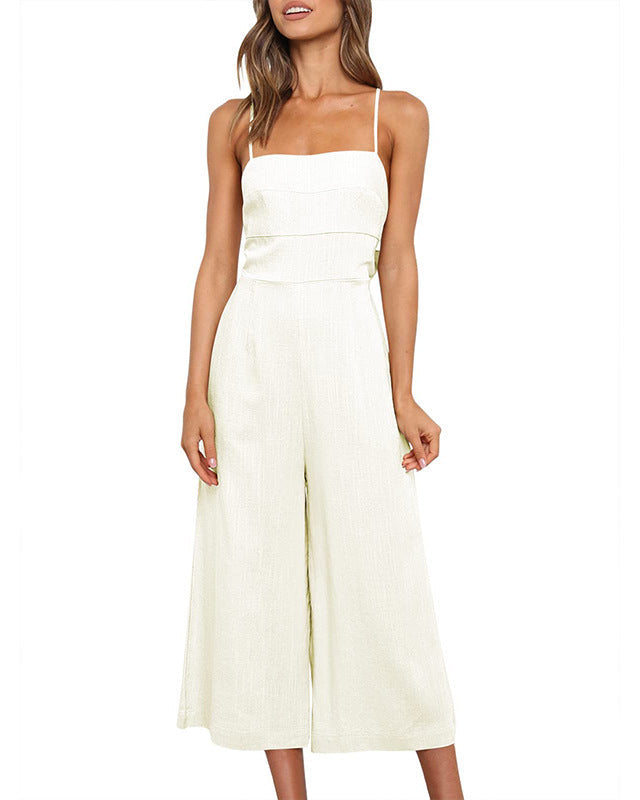 Sling Waist-controlled Lace-up Women's Jumpsuit