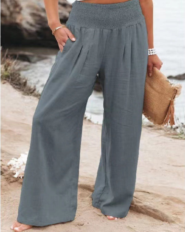 Pantalon large décontracté