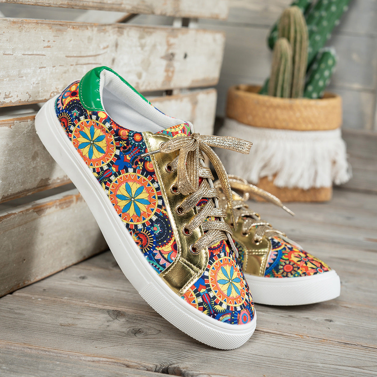 Chaussures en toile imprimée