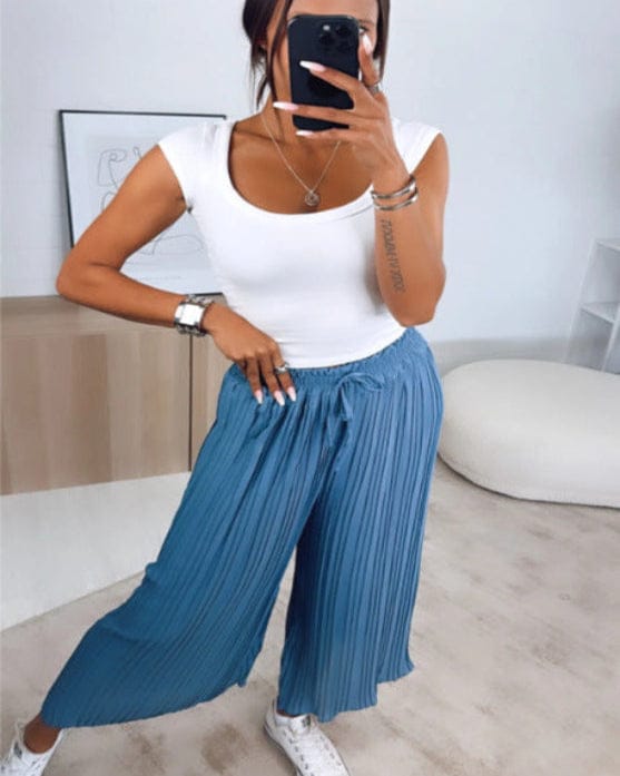 Pantalon décontracté taille haute