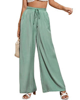 Pantalon large à cordon élastique