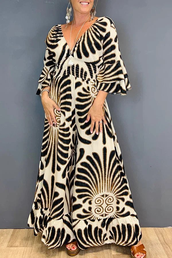 Combinaison taille haute avec col en V