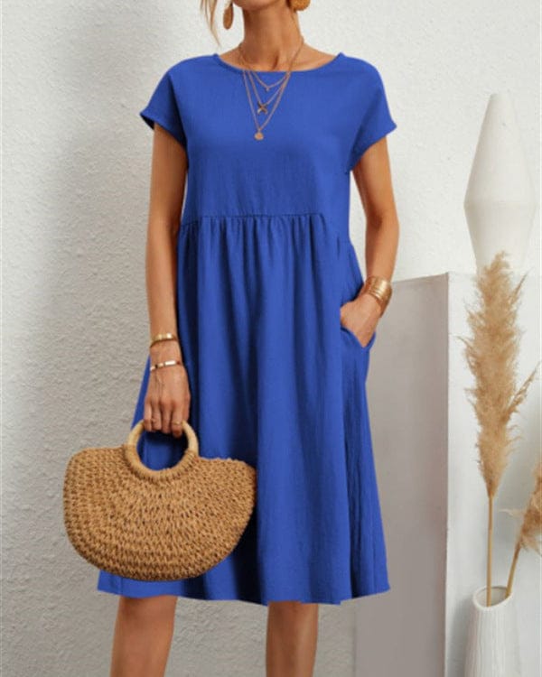 Robe en coton avec une jupe trapèze