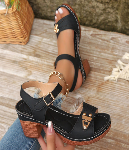 sandales d'été à talons hauts