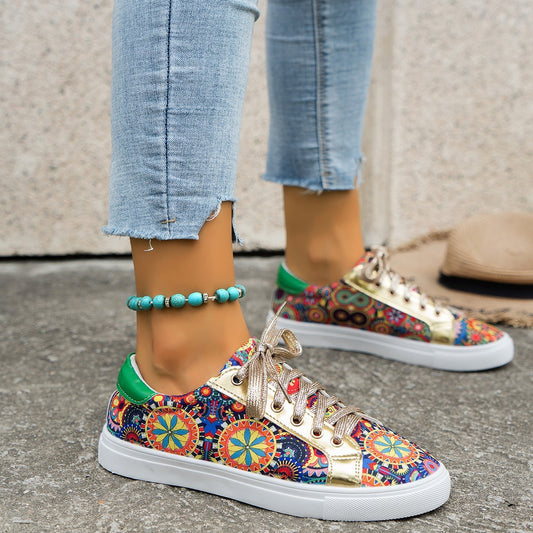 Chaussures en toile imprimée