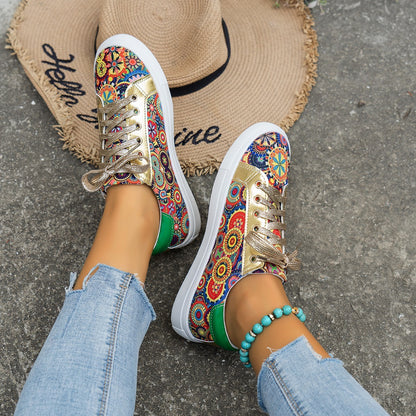 Chaussures en toile imprimée