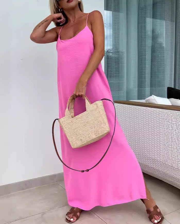 Robe à bretelles larges