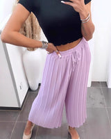 Pantalon décontracté taille haute