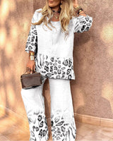 Ensemble en laine Leisure City Lady décontracté en coton et lin