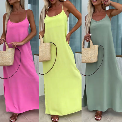 Robe à bretelles larges