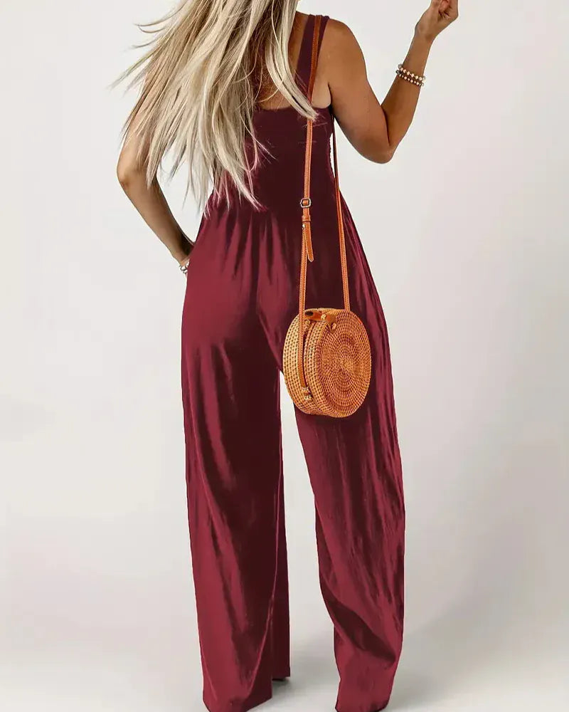 Combinaison élégante à jambes larges