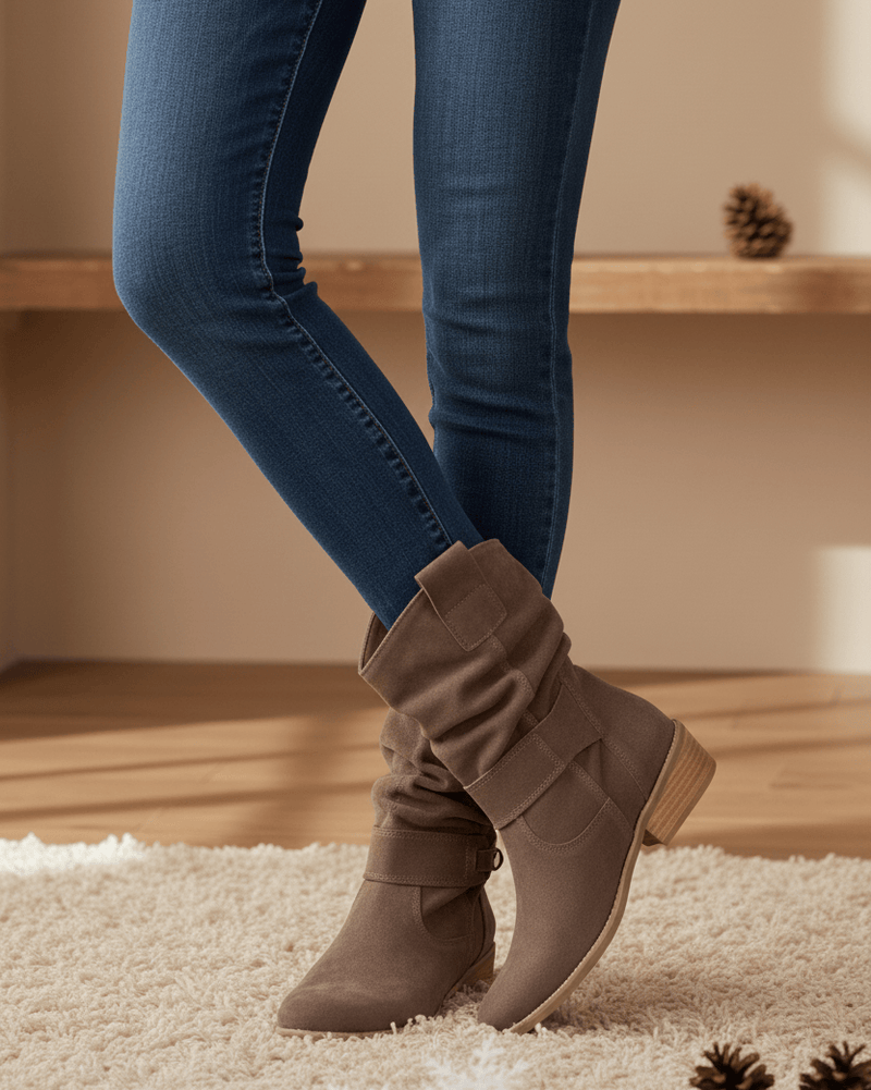 Bottes d'hiver élégantes à talon haut pointu