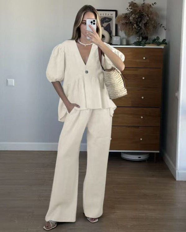 Ensemble pantalon à manches courtes