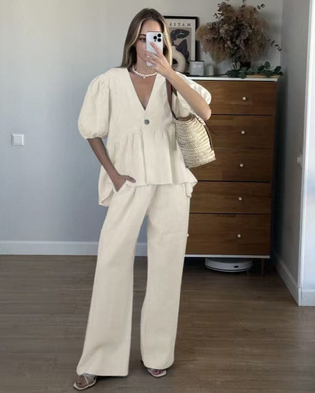 Ensemble pantalon à manches courtes