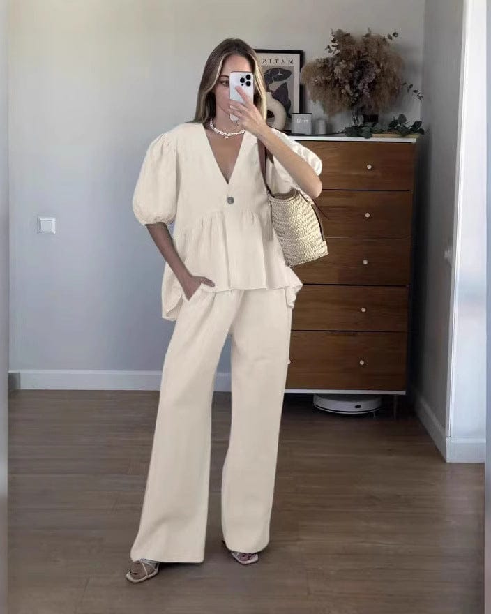 Ensemble pantalon à manches courtes