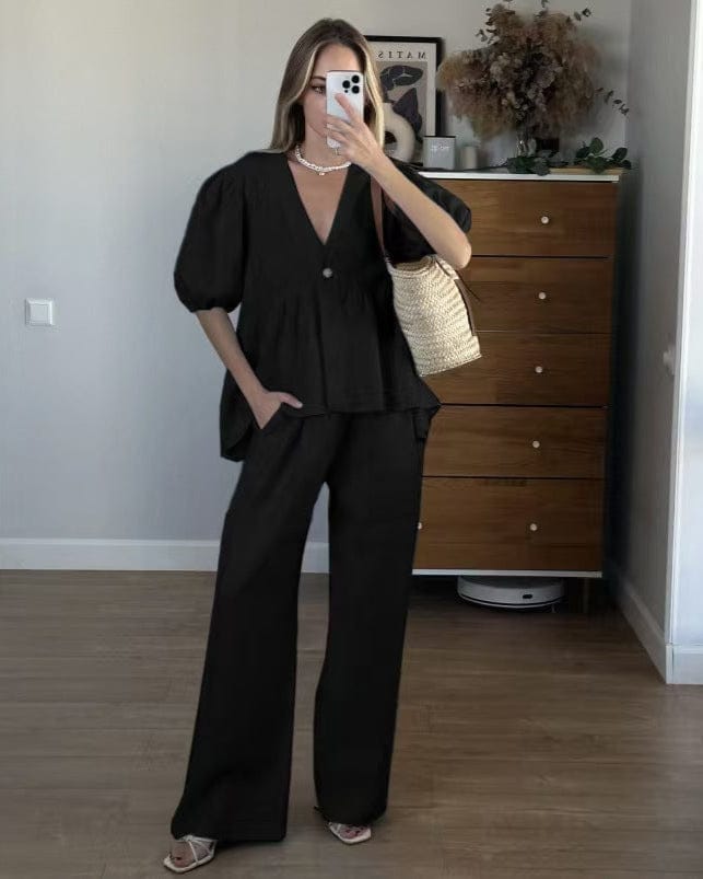 Ensemble pantalon à manches courtes