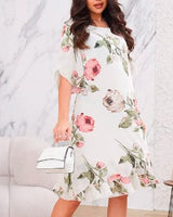 Robe en mousseline imprimée à coupe large