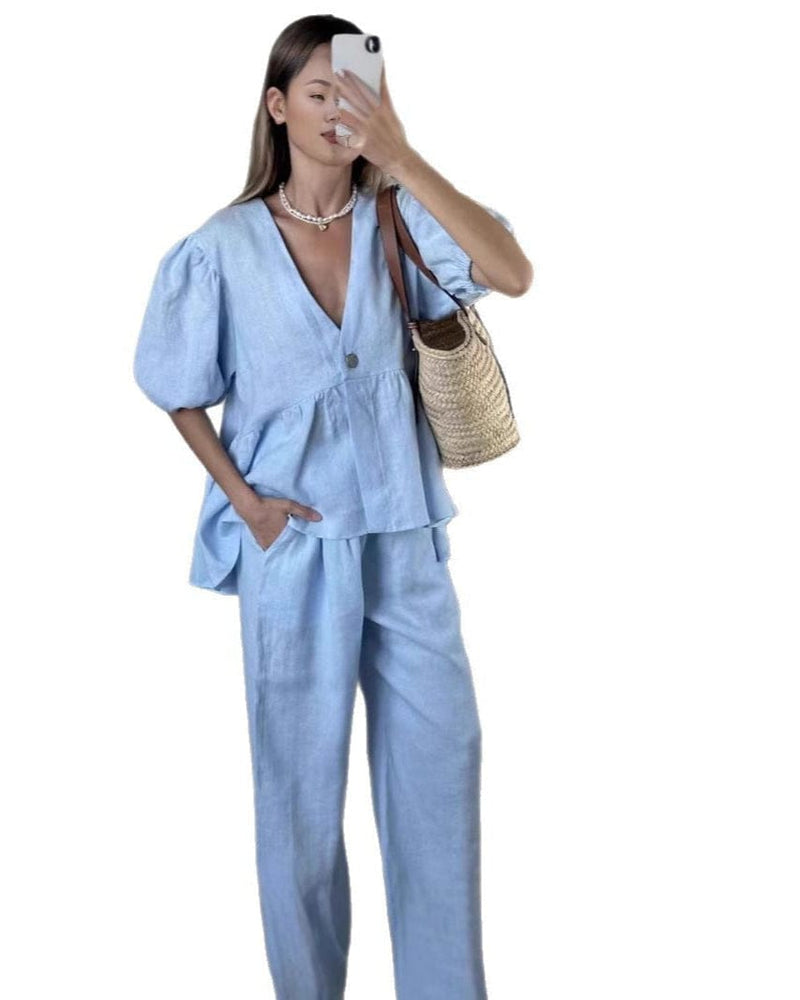 Ensemble pantalon à manches courtes