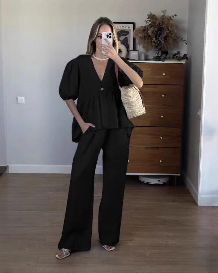 Ensemble pantalon à manches courtes