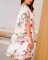 Robe en mousseline imprimée à coupe large