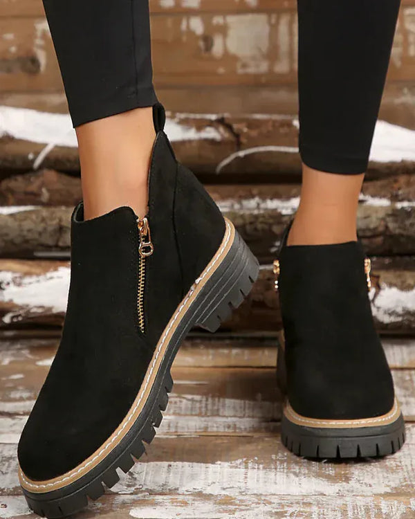 Bottines Chelsea en Daim – Élégance Automne-Hiver