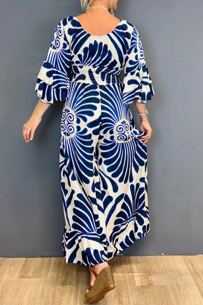 Combinaison taille haute avec col en V