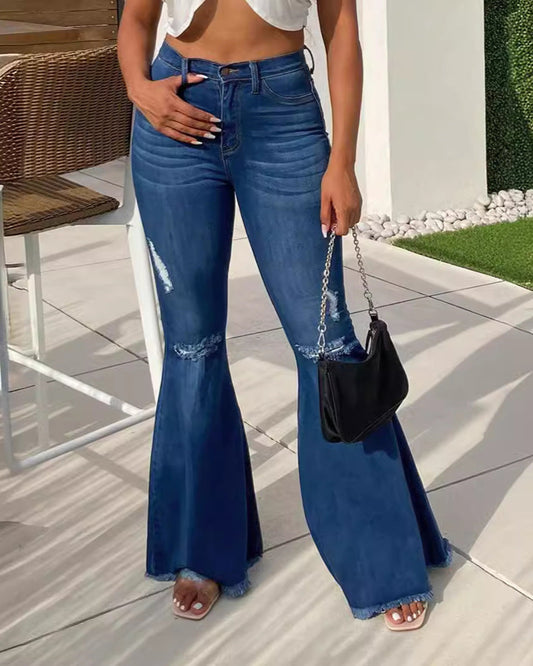 Mid-waisted skinny jeans for fall and summer
