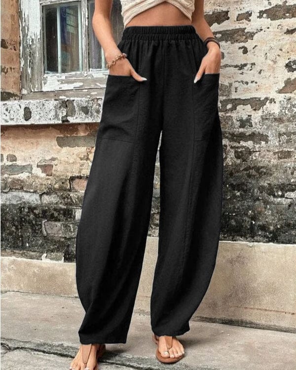 Pantalon décontracté élastique avec poches