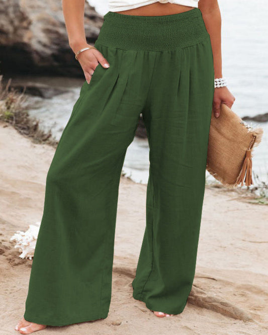 Pantalon large décontracté