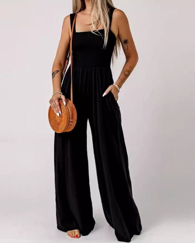 Combinaison élégante à jambes larges