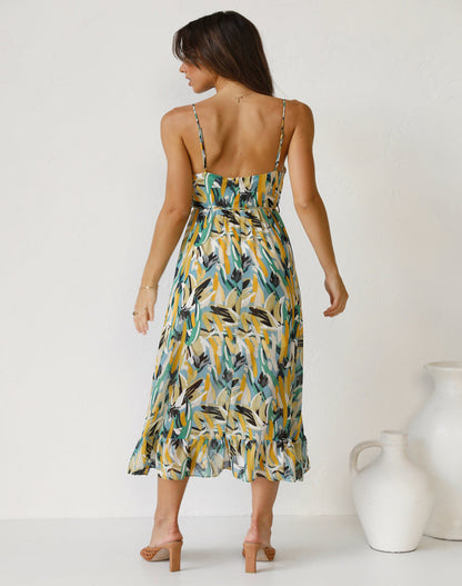 Robe d'été sans manches à imprimé doux
